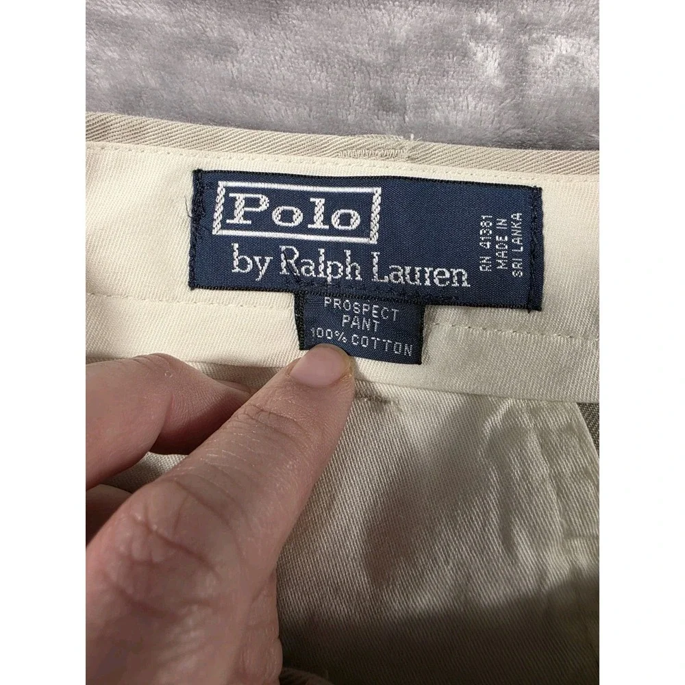 Polo Ralph Lauren 38x34 Prospect Pant Chino Basic‎ Sand Flat Front Khakis